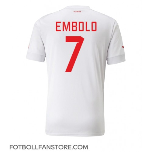Schweiz Breel Embolo #7 Borta matchtröja VM 2022 Kortärmad Billigt